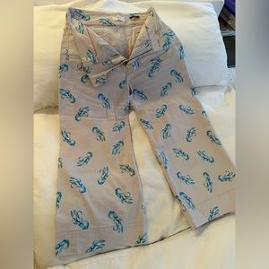 Anthropologie Maeve cropped lobster pants